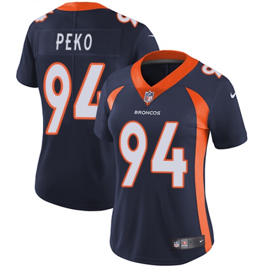 Women's Nike Denver Broncos #94 Domata Peko Elite Navy Blue Alternate NFL Jersey - Ujersey
