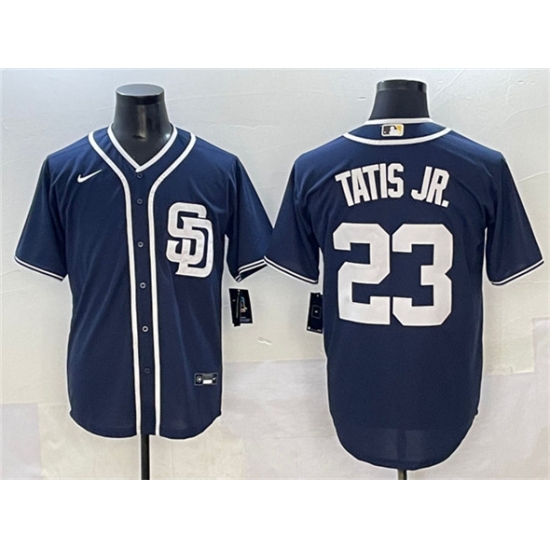 Men's San Diego Padres #23 Fernando Tatis Jr. Navy Cool Base Stitched Baseball Jersey - Ujersey