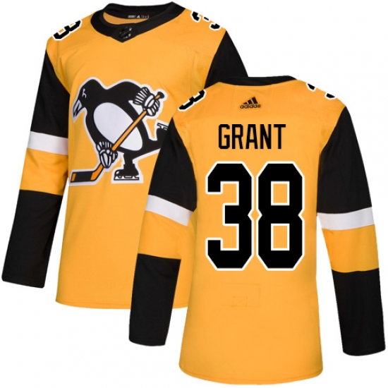 Youth Adidas Pittsburgh Penguins #38 Derek Grant Authentic Gold Alternate NHL Jersey - Ujersey