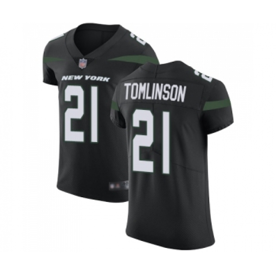 Men's New York Jets #21 LaDainian Tomlinson Black Alternate Vapor Untouchable Elite Player Football Jersey - Ujersey