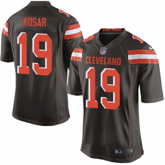 Men's Nike Cleveland Browns #19 Bernie Kosar Game Brown Team Color NFL Jersey - Ujersey