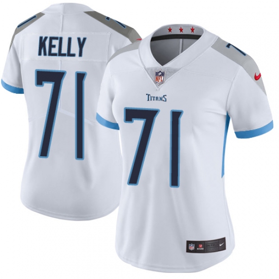 Women Nike Tennessee Titans #71 Dennis Kelly White Vapor Untouchable Limited Player NFL Jersey - Ujersey