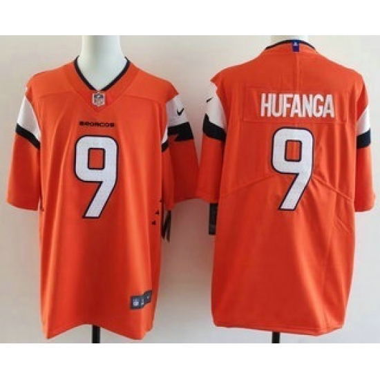 Men's Denver Broncos #9 Talanoa Hufanga Limited Orange Vapor Jersey - Ujersey