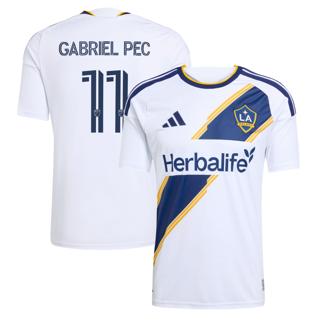 Men's LA Galaxy Gabriel Pec adidas White 2026 The VeloCITY Kit Replica Jersey - Ujersey