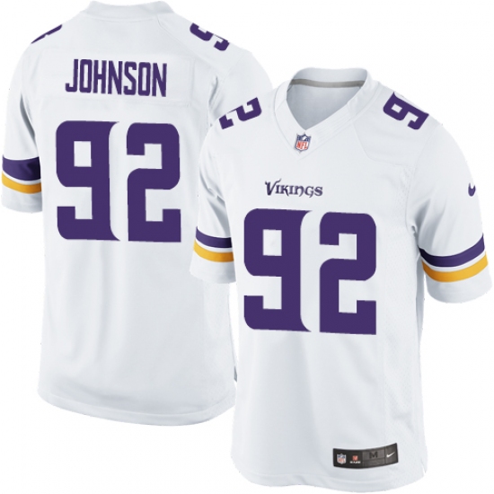 Youth Nike Minnesota Vikings #92 Tom Johnson White Vapor Untouchable Limited Player NFL Jersey - Ujersey