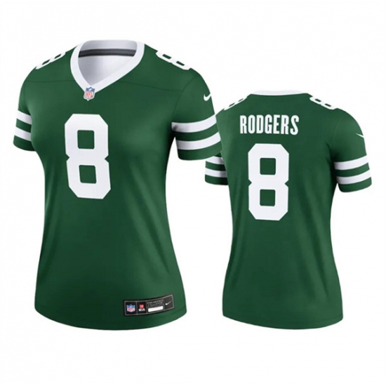 Women's New York Jets #8 Aaron Rodgers Green 2024 Football Stitched Jersey(Run Small) - Ujersey