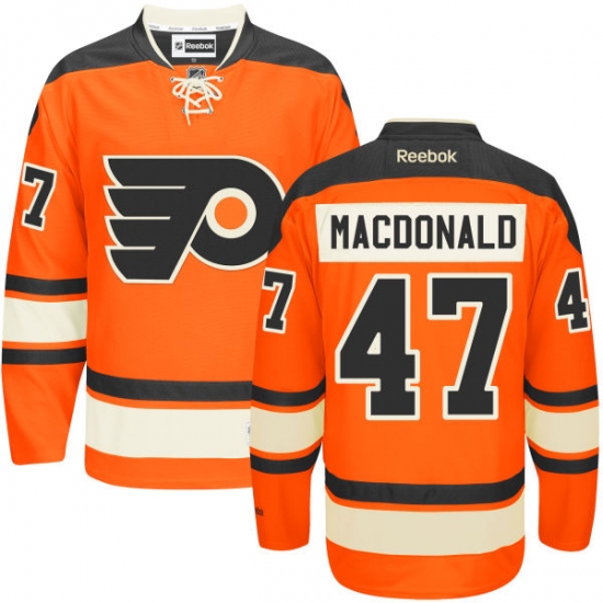 Women's Reebok Philadelphia Flyers #47 Andrew MacDonald Authentic Orange New Third NHL Jersey - Ujersey