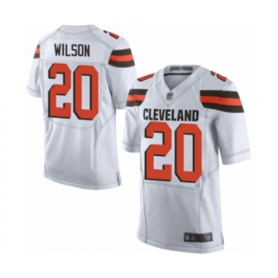 Men's Cleveland Browns #20 Howard Wilson Elite White Football Jersey - Ujersey