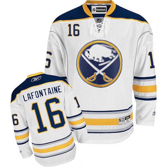Youth Reebok Buffalo Sabres #16 Pat Lafontaine Authentic White Away NHL Jersey - Ujersey