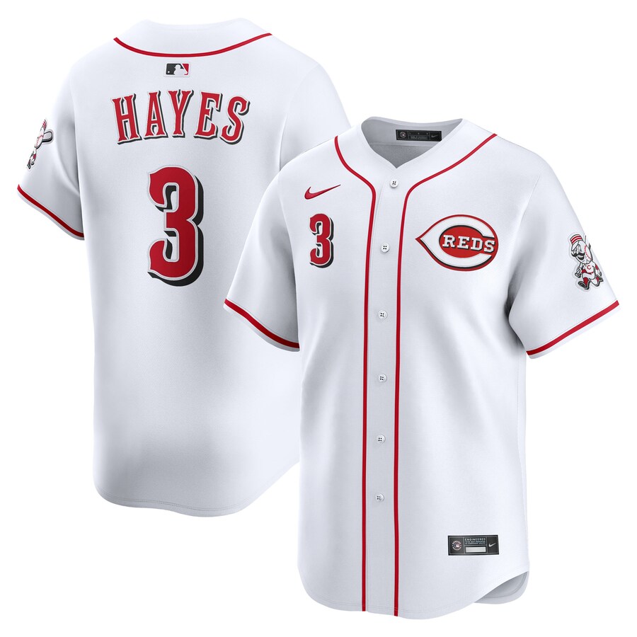 Men's Cincinnati Reds Ke'Bryan Hayes Nike White Home Limited Player Jersey - Ujersey