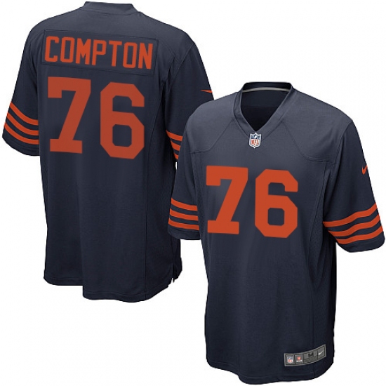Men's Nike Chicago Bears #76 Tom Compton Game Navy Blue Alternate NFL Jersey - Ujersey