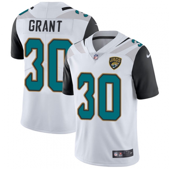 Men's Nike Jacksonville Jaguars #30 Corey Grant White Vapor Untouchable Limited Player NFL Jersey - Ujersey