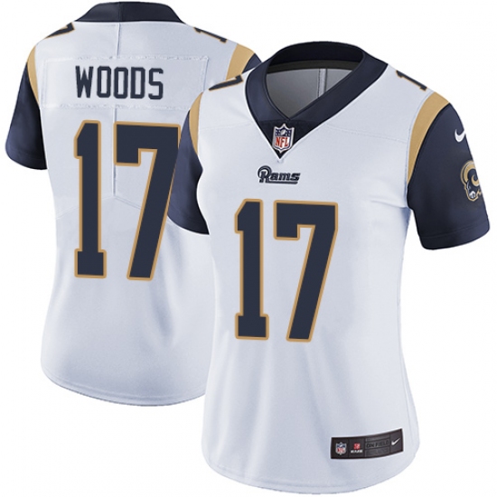 Women's Nike Los Angeles Rams #17 Robert Woods White Vapor Untouchable Limited Player NFL Jersey - Ujersey