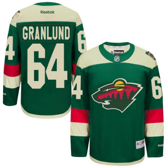 Men's Reebok Minnesota Wild #64 Mikael Granlund Premier Green 2016 Stadium Series NHL Jersey - Ujersey