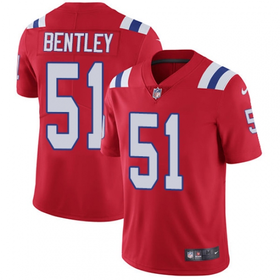 Youth Nike New England Patriots #51 Ja'Whaun Bentley Red Alternate Vapor Untouchable Limited Player NFL Jersey - Ujersey