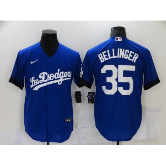 Men's Nike Los Angeles Dodgers #35 Cody Bellinger Blue Game City Player Jersey - Ujersey