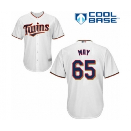 Youth Minnesota Twins #65 Trevor May Authentic White Home Cool Base Baseball Player Jersey - Ujersey