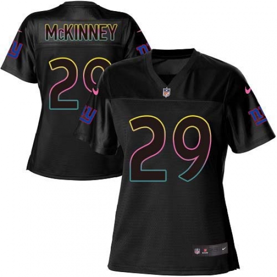 Women's New York Giants #29 Xavier McKinney Black Fashion Game Jersey - Ujersey