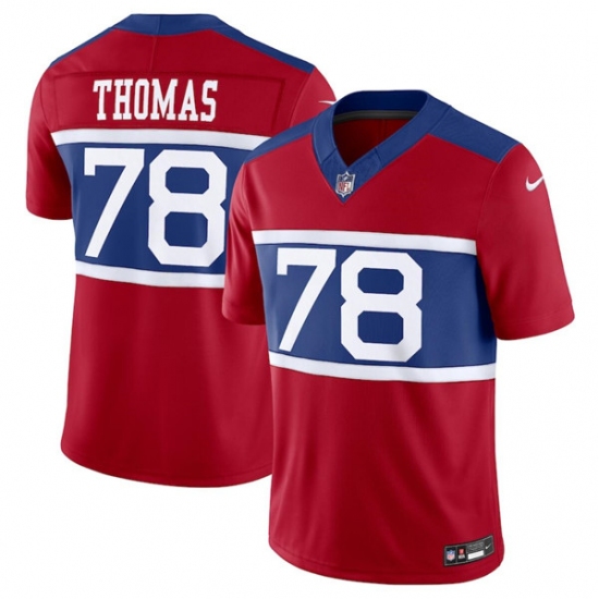 Men's New York Giants #78 Andrew Thomas Century Red Alternate Vapor F.U.S.E. Limited Football Stitched Jersey - Ujersey