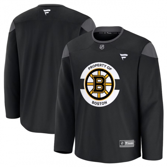 Men's Boston Bruins Black 2024-25 Home Team Practice Stitched Hockey Jersey - Ujersey