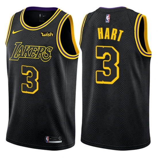 Youth Nike Los Angeles Lakers #3 Josh Hart Swingman Black NBA Jersey - City Edition - Ujersey