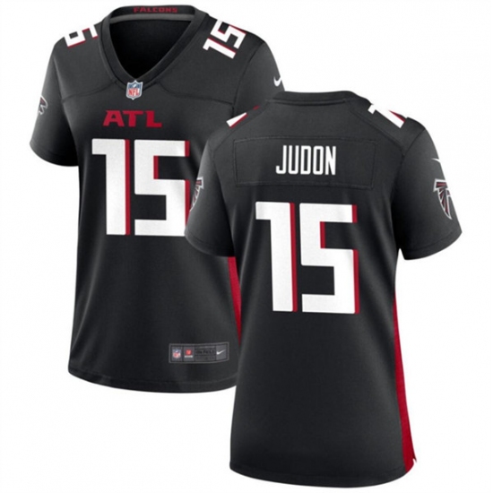 Women's Atlanta Falcons #15 Matthew Judon Black Stitched Jersey(Run Small) - Ujersey