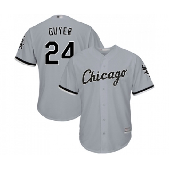 Youth Chicago White Sox #24 Brandon Guyer Replica Grey Road Cool Base Baseball Jersey - Ujersey