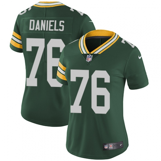 Women's Nike Green Bay Packers #76 Mike Daniels Elite Green Team Color NFL Jersey - Ujersey