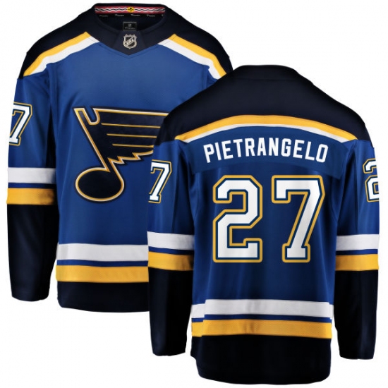Youth St. Louis Blues #27 Alex Pietrangelo Fanatics Branded Royal Blue Home Breakaway NHL Jersey - Ujersey
