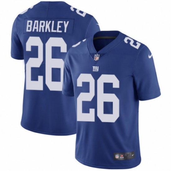 Men's Nike New York Giants #26 Saquon Barkley Royal Blue Team Color Vapor Untouchable Limited Player NFL Jersey - Ujersey