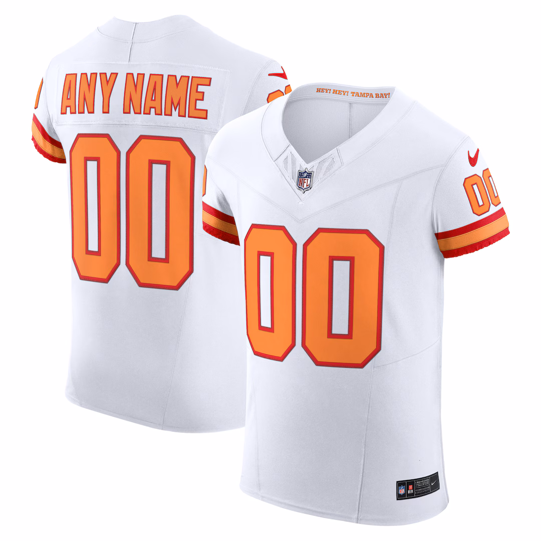 Men's Tampa Bay Buccaneers Nike White Vapor F.U.S.E. Custom Elite Jersey - Ujersey