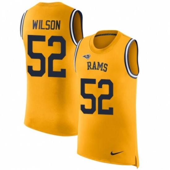 Men's Nike Los Angeles Rams #52 Ramik Wilson Limited Gold Rush Player Name & Number Tank Top NFL Jersey - Ujersey