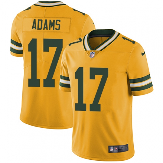 Men's Nike Green Bay Packers #17 Davante Adams Elite Gold Rush Vapor Untouchable NFL Jersey - Ujersey