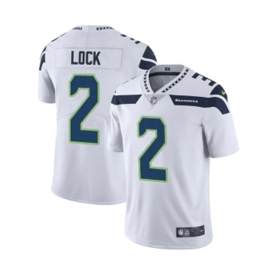 Men's Seattle Seahawks #2 Drew Lock White Vapor Untouchable Limited Stitched Jersey - Ujersey