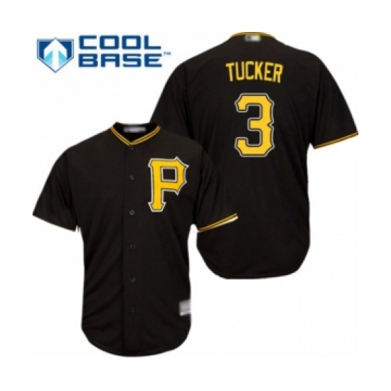 Youth Pittsburgh Pirates #3 Cole Tucker Authentic Black Alternate Cool Base Baseball Player Jersey - Ujersey