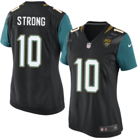 Women's Nike Jacksonville Jaguars #10 Jaelen Strong Game Black Alternate NFL Jersey - Ujersey