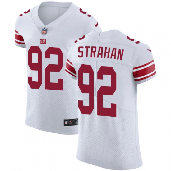 Men's Nike New York Giants #92 Michael Strahan White Vapor Untouchable Elite Player NFL Jersey - Ujersey