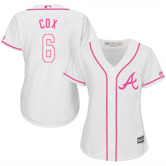 Women's Majestic Atlanta Braves #6 Bobby Cox Authentic White Fashion Cool Base MLB Jersey - Ujersey