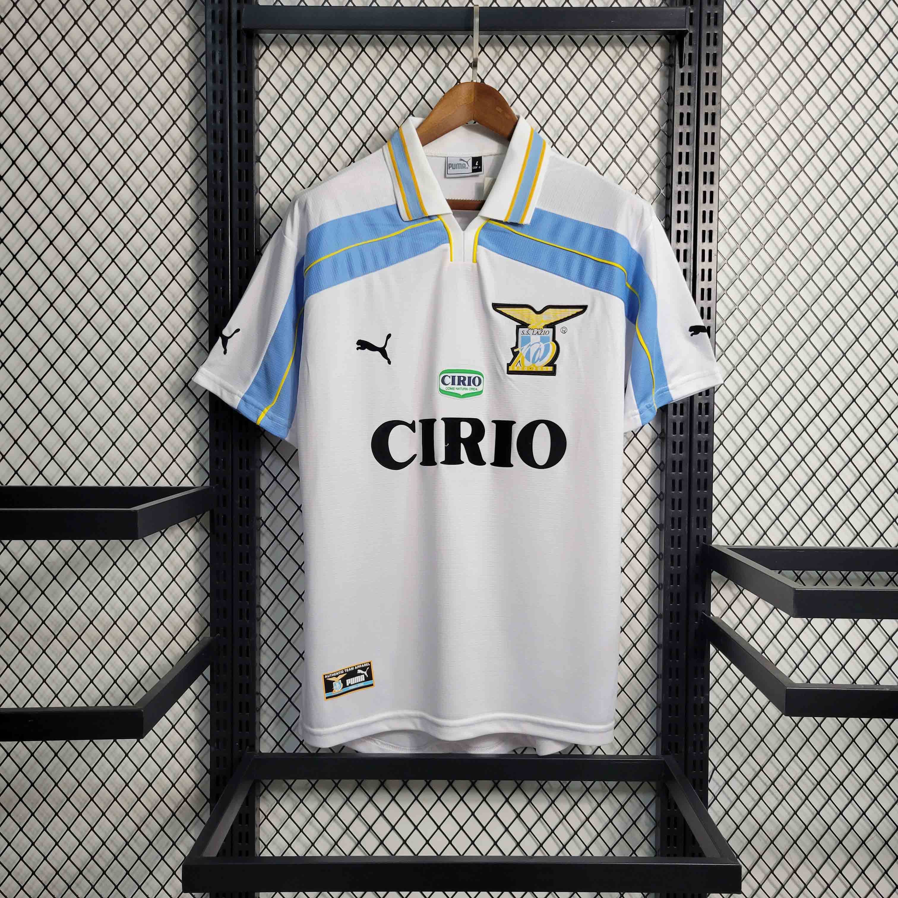 Lazio Retro Soccer Jersey Away Custom Shirt 1998-00 - ujerseystore