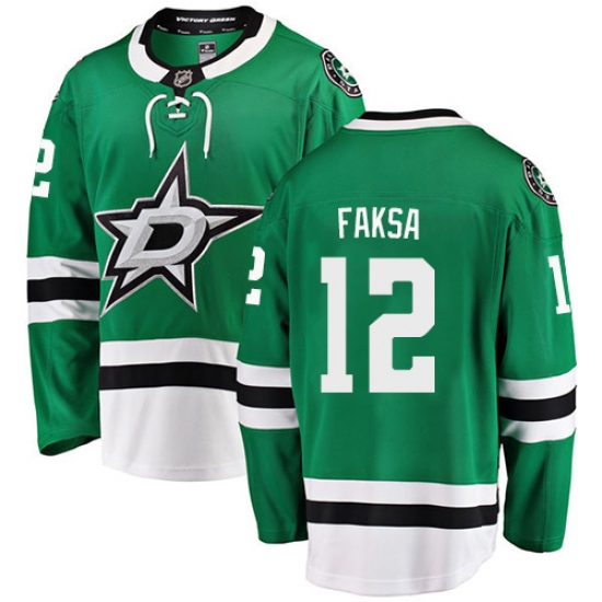 Youth Dallas Stars #12 Radek Faksa Authentic Green Home Fanatics Branded Breakaway NHL Jersey - Ujersey