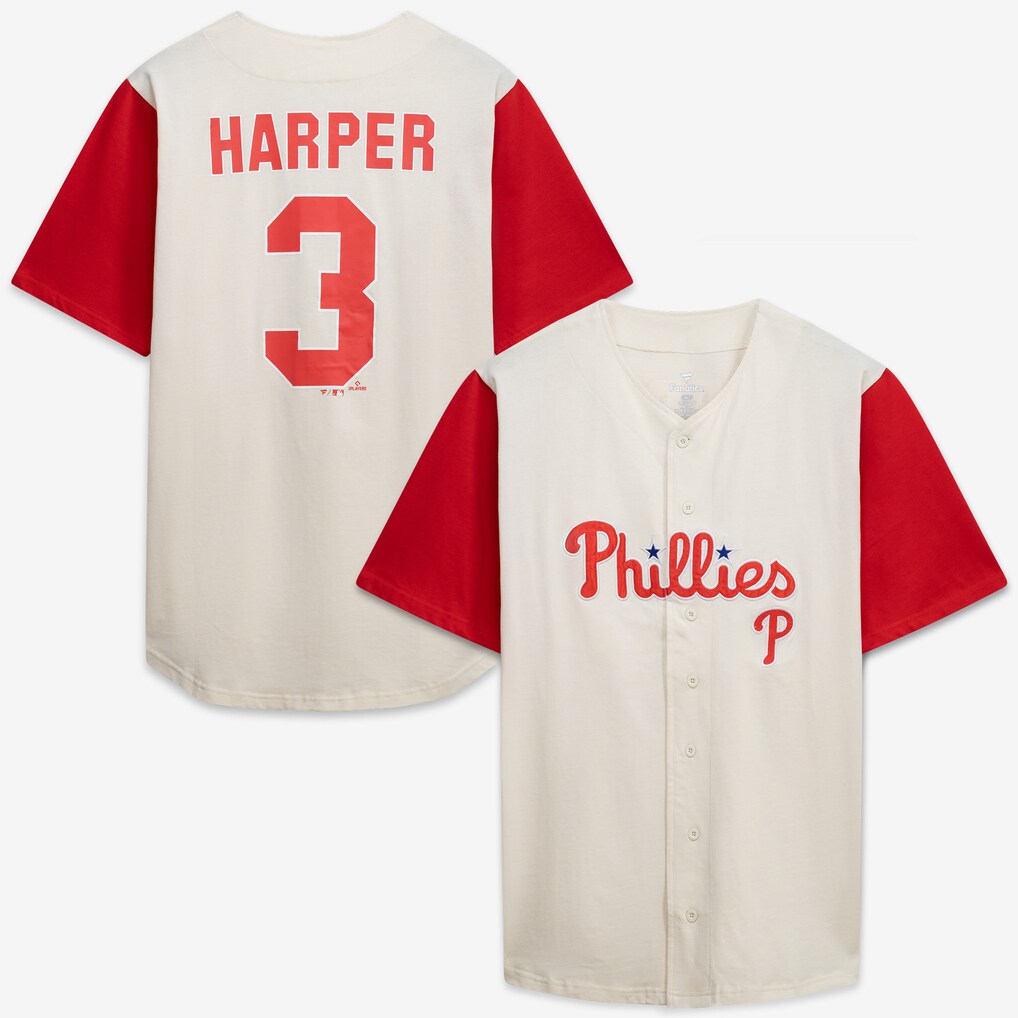 Men's Philadelphia Phillies Profile Cream/Red Big & Tall Two-Color Fashion Jersey - Ujersey