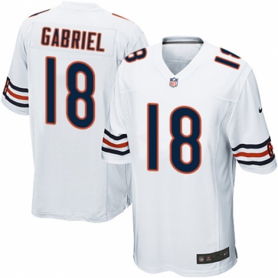Men's Nike Chicago Bears #18 Taylor Gabriel Game White NFL Jersey - Ujersey