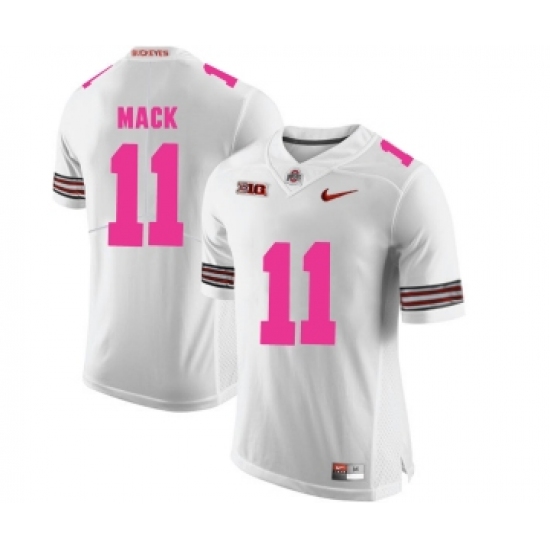 Ohio State Buckeyes 11 Austin Mack White 2018 Breast Cancer Awareness College Football Jersey - Ujersey