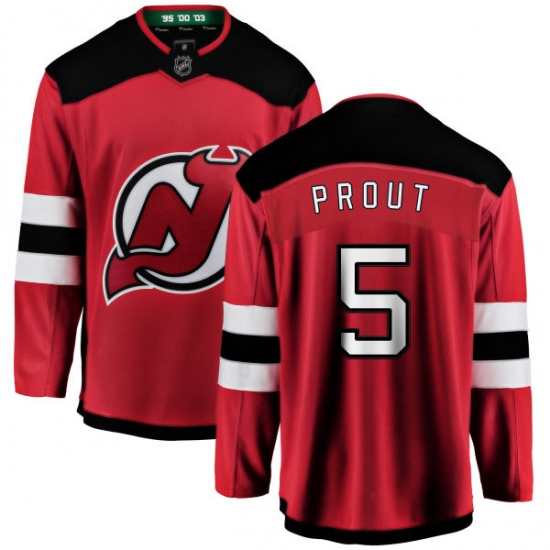 Men's New Jersey Devils #5 Dalton Prout Fanatics Branded Red Home Breakaway NHL Jersey - Ujersey