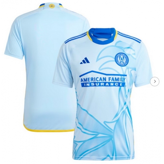 Men's Atlanta United FC adidas Light Blue 2024 The Resurgens Kit Replica Jersey - Ujersey