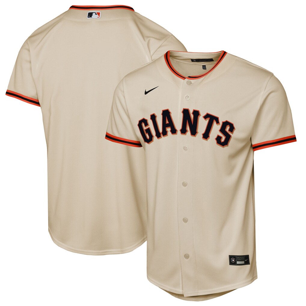 Youth San Francisco Giants  Nike Cream Home Replica Jersey - ujerseystore