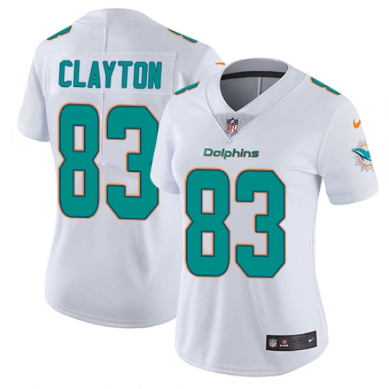 Women's Nike Miami Dolphins #83 Mark Clayton Elite White NFL Jersey - Ujersey
