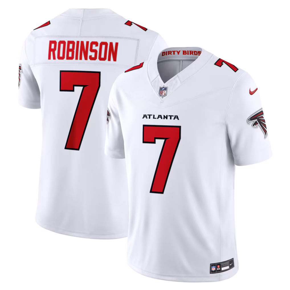 Men's Atlanta Falcons Bijan Robinson Nike White Vapor F.U.S.E. Sewn Down Limited Jersey - SUjersey01