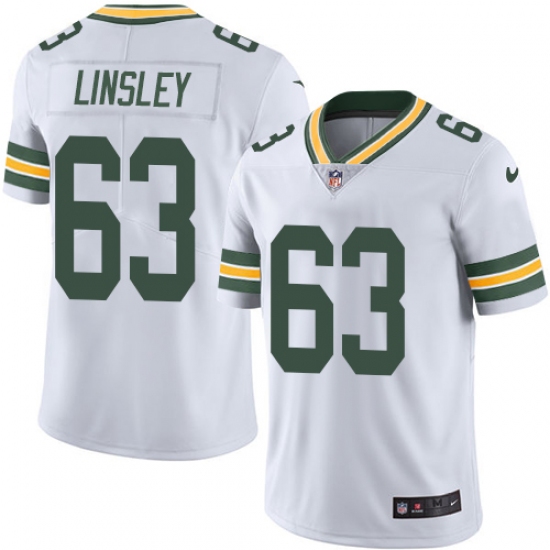 Men's Nike Green Bay Packers #63 Corey Linsley White Vapor Untouchable Limited Player NFL Jersey - Ujersey