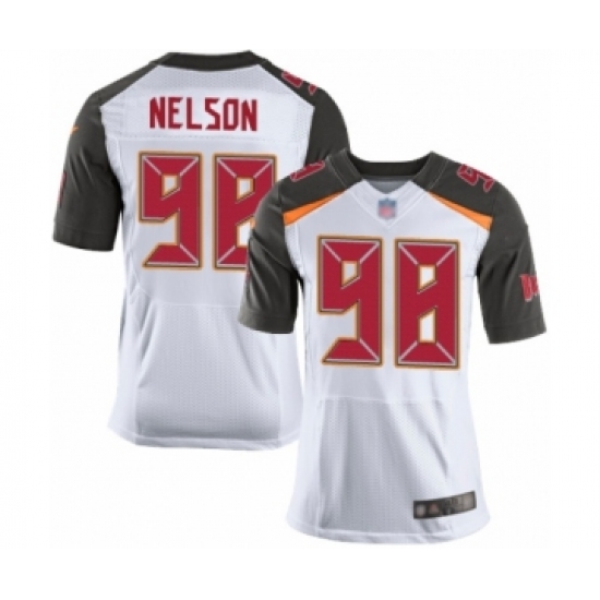 Men's Tampa Bay Buccaneers #98 Anthony Nelson Elite White Football Jersey - Ujersey